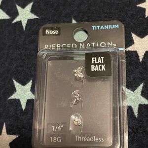 Pierced Nation Titanium Nose Studs - Silver